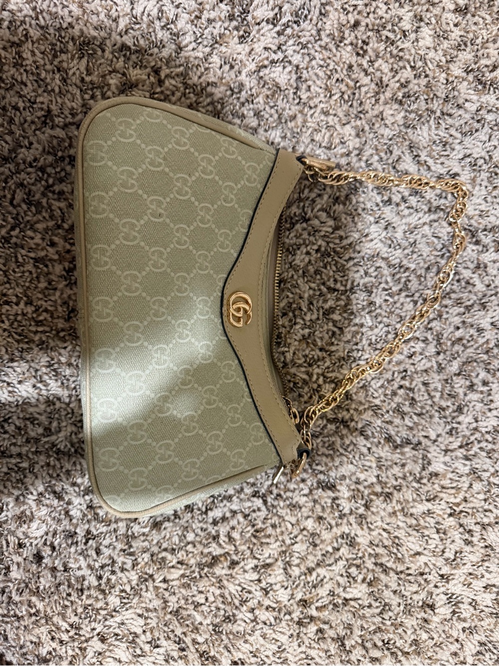 Gucci Mint Green GG Monogram Chain Shoulder Bag - Picture 2 of 3